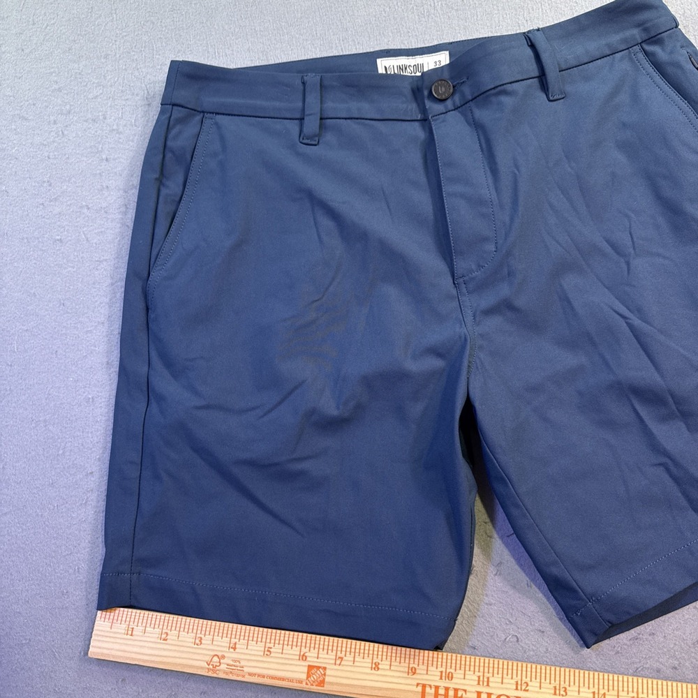 Linksoul Golf Shorts Mens 33 NAVY Lightweight Athletic Casual Performance - Picture 4 of 8